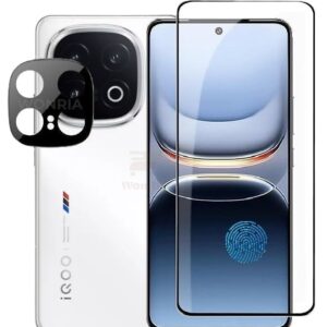 iQOO 13 (1+1) Tempered Glass with Ultrasonic Fingerprint Working with Camera Lens Protector